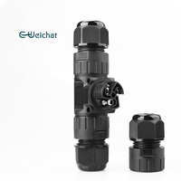 Adaptateur de câble électrique en nylon PA66 à 2 ou 3 broches EW-M25T SCART, borne à vis, connecteurs de bande LED étanches IP68