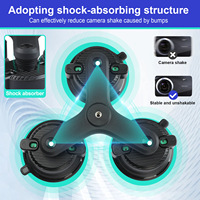 Insta360 Support de voiture à triple ventouse pour Insta360 X4, GO 3S, GO 3, X3, ONE RS (4K/Twin), GO 2, ONE X2, ONE R, ONE X