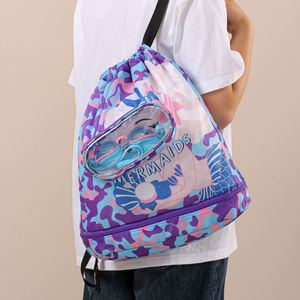 Cartoon Pattern Swimming Pool Training Equipment Storage Bag Swimming Bag <b>Drawstring</b> <b>Backpack</b> - Product Image 2