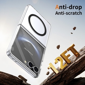 Funda Magnética Transparente de Alta Calidad para Samsung Z Flip 8 7 6 5 4 3 con Protector de Pantalla de Vidrio Frontal, Carcasa Rígida Antigolpes - Product Image 6