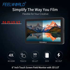 <span class=keywords><strong>Feelworld</strong></span> <span class=keywords><strong>F6</strong></span> V2ตัวบวกหน้าจอสัมผัสกล้อง DSLR มอนิเตอร์ภาคสนาม IPS FHD1920x1080 4K HDMI 6นิ้วสำหรับใช้งานกลางแจ้ง - Product Image 2