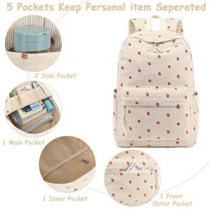 Mochila Escolar para Adolescentes con Diseño de Personajes, Forro de Poliéster, Bolsa para Libros con Lonchera y Estuche para Lápices para Adolescentes, Niños y Niñas - Product Image 3
