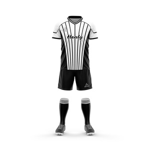 Seragam Sepak Bola Retro Poliester Cepat Kering Model Slim Fit Kustom, Jersey Sepak Bola, Set Lengkap Perlengkapan Sepak Bola - Product Image 1