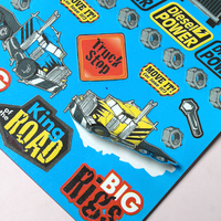 Livre d'autocollants Big Rigs en gros - 206 autocollants de camions autocollants pour albums et agendas, pour garçons, pour décorer les jouets et la papeterie