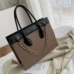 Новый дизайн; Женские модные сумки croccodle Сумочка цепи большой емкости PU кожаные женские сумки для дам