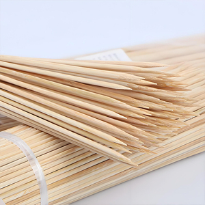 Brochettes en bois jetables biodégradables résistantes à la chaleur en gros 4*400mm pour kebab barbecue - Product Image 1