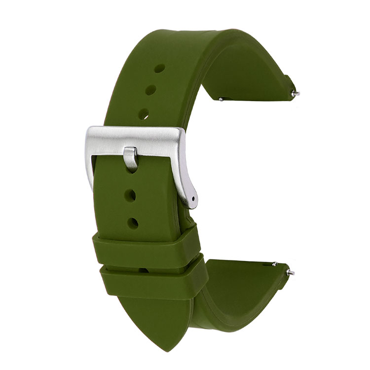 Fibbia verde + argento militare