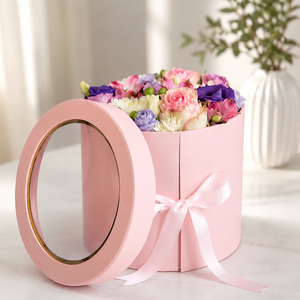 <span class=keywords><strong>Boite</strong></span> à fleurs en <span class=keywords><strong>carton</strong></span> avec Roses florales, boîtes rondes <span class=keywords><strong>de</strong></span> haute qualité pour fleurs, Style luxueux, 1 pièce - Product Image 1