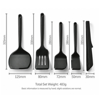 Peralatan Masak Anti Lengket, Spatula Silikon Berlubang, Alat Pembalik Pancake, Spatula Tahan Panas, Alat Masak Dapur