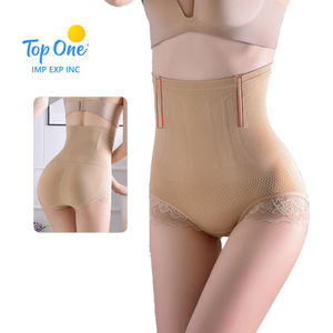 Top One femmes grande taille post-partum corps Shaper contrôle complet du ventre culotte amincissante avec taille haute Nylon Satin bout à bout - Product Image 1