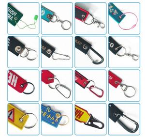 Logo Embroidery Fabric Key Chains Wholesale Motorcycle Aviation Key Tags With Key <b>Ring</b> - Product Image 4