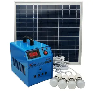 Sistema domestico di cc di energia solare con illuminazione centrale elettrica portatile del sistema di energia solare piccolo generatore solare