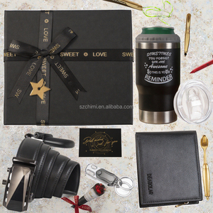 Executive Business Gift Set for Men - Wallet Belt Mug Combo for Corporate Clients