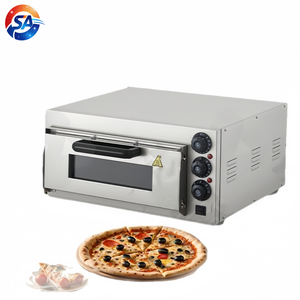 <span class=keywords><strong>Four</strong></span> à pizza <span class=keywords><strong>électrique</strong></span> commercial 2KW en acier inoxydable 304 avec convection automatique, 1 plateau, air chaud, haute productivité, eau et blé - Product Image 3