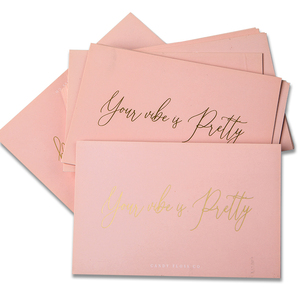 Logo personnalisé Blush Pink <span class=keywords><strong>Ecommerce</strong></span> Business Parcel Insert Shopping <span class=keywords><strong>Merci</strong></span> pour votre commande Carte d'achat - Product Image 3
