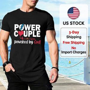 Camisetas de pareja de poder para hombres: camisetas cristianas a juego para esposa de esposo, regalo de aniversario para el Día de San Valentín - Product Image 1