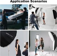 Parapluie réflecteur noir et blanc Godox UB-105W 41 pouces (105 cm) pour studio photo avec diffuseur noir et argent