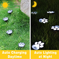 Nouvelle Lampe Solaire Créative à LED en PVC en Forme de Patte d'Animal, Étanche pour Jardin, Petite Taille, Griffe de Chat, Angle de Faisceau 360°, 6500K