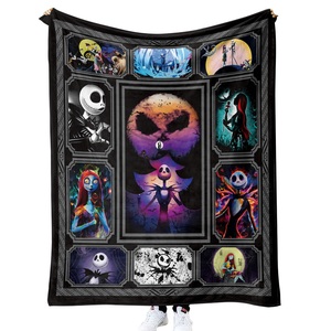 Couverture imprimée numérique 3D en gros Couverture polaire double face douce <span class=keywords><strong>Jack</strong></span> <span class=keywords><strong>Skellington</strong></span> et <span class=keywords><strong>Sally</strong></span> Couverture d'Halloween - Product Image 6