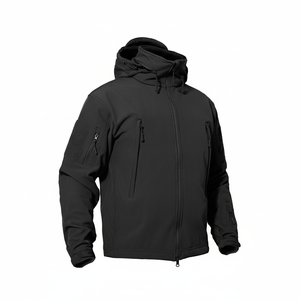 Profesional 2024 nueva llegada de alta calidad Impresión de logotipo personalizado OEM ODM chaqueta Softshell de Color sólido para hombres - Product Image 1