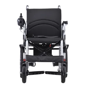 J & J Mobility Nouvelle Offre Spéciale chariot à quatre roues fauteuil roulant alimenté par batterie pliant fauteuil roulant électrique portable handicapé
