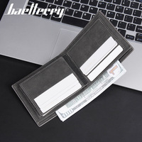 Baellerry dompet bisnis multifungsi pria, dompet Mini ramping kulit Pu Retro dengan saku koin