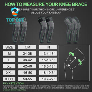 Top One Offre Spéciale Haute Compression Élastique Réglable Genou Manches Meilleure Genouillère Pour Hommes Femmes Genouillère - Product Image 4