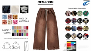 Pantalon de <span class=keywords><strong>jogging</strong></span> Y2K rayé en coton-polyester sur mesure, coupe ample, style streetwear, jambe large et <span class=keywords><strong>évasé</strong></span>e - Product Image 5
