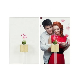 <span class=keywords><strong>Cadre</strong></span> photo rectangulaire vierge pour sublimation avec vase à fleurs <span class=keywords><strong>magnétique</strong></span>, personnalisable avec logo et photo pour la Fête des Mères - Product Image 2