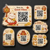 Letrero de Código QR Acrílico Ecológico Impermeable con Logotipo Impreso Personalizado para Cafetería, Restaurante, Tienda, Mostrador, Decoración de Escritorio, Exhibición
