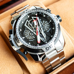 Reef Tiger-pulsera de acero inoxidable para hombre, reloj masculino de pulsera, automático, deportivo, informal, mecánico, resistente al agua, RGA3591 - Product Image 5