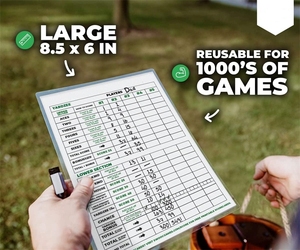 Juegos al aire libre de patio dados grandes de madera Jumbo Yardzee <span class=keywords><strong>Farkle</strong></span> 6 piezas juegos de dados gigantes con cubo de madera y tarjetas de puntuación - Product Image 4