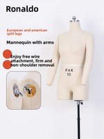 Maniquí de medio cuerpo para mujer Roland, talla europea y americana, corte 3D, para confección de patrones de ropa de talla grande