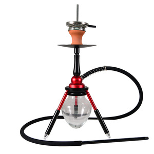 Wholesale Custom Tabletop <strong>Hookah</strong> Set Glass <strong>Bottle</strong> Aluminum <strong>Stem</strong> Triangle <strong>Hookah</strong> Shisha - Product Image 1