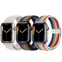 Nouveau bracelet de montre avec fermeture à pression réglable, bracelet de montre en nylon tressé compatible avec la montre 11 Chine