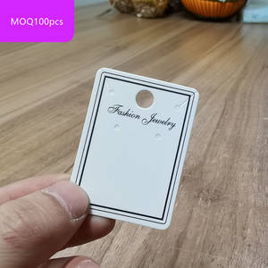 Logo kustom kertas karton anting gantung kartu kalung kemasan perhiasan dan kartu tampilan - Product Image 2