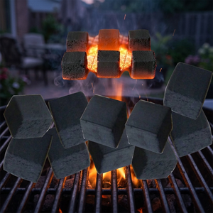 Barbecue au charbon de bois de qualité supérieure pour l'extérieur, briquettes de coquille de noix de coco 100% inodores, combustion longue durée 3-4 heures, haute teneur en calories 7000J, gris - Product Image 3