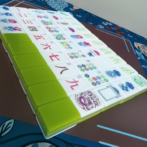Luxury Portable 4 Layer Apple Green Color Acrylic American Mahjong Tiles Set Family <b>Entertainment</b> Game - Product Image 3