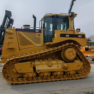 รถดันดินมือสอง Caterpillar D8T สีเหลือง ห้องโดยสารแบบปิด ระบบตีนตะขาบต่อเนื่อง เครื่องยนต์ดีเซล Cummins กำลัง 15 เมตร ความสามารถในการดันดิน 18500 กิโลกรัม - Product Image 2