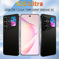 Téléphone mobile S26 Ultra Fashion, écran 7,3 pouces, appareil photo HD 108MP, batterie longue durée 8000mAh, double SIM, 5G, smartphone Android