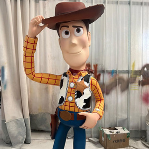 Vente d'usine : Statue grandeur nature Buzz <span class=keywords><strong>Woody</strong></span> en fibre <span class=keywords><strong>de</strong></span> verre, décoration <span class=keywords><strong>de</strong></span> fête d'anniversaire Toy Story, sculpture en résine pour enfants, Noël - Product Image 1