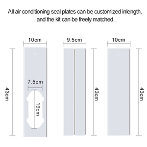 <span class=keywords><strong>Kit</strong></span> de ventilation de fenêtre pour climatiseur en gros, 4 pièces, plaque d'étanchéité de fenêtre réglable à bouche plate pour climatiseur mobile - Product Image 3