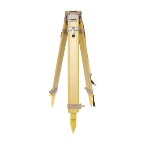 Trípode de madera para topografía con doble bloqueo y cabezal plano (tipo triangular) para teodolito - Product Image 3