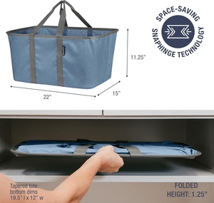 Panier à linge pliable, imperméable, gain de place, en coton, grande capacité 50L, conteneur de rangement moderne pour vêtements, buanderie - Product Image 2