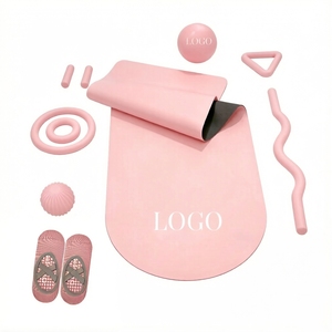 Ensemble de fitness pour la maison avec haltères en silicone personnalisables, tapis de yoga, <span class=keywords><strong>kit</strong></span> de Pilates et accessoires de yoga et Pilates - Product Image 1