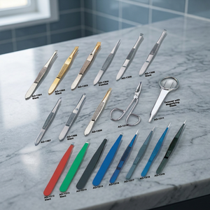 Pince à épiler professionnelle en acier inoxydable incurvée, pointe inclinée, outil de précision pour l'épilation, réutilisable, moderne, pour salon de beauté - Product Image 4