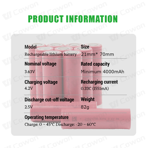 แบตเตอรี่ OEM 10C 3.7V 5000mah 4000mah INR21700 NCM แบบชาร์จได้ สำหรับจักรยานไฟฟ้า แบตเตอรี่ลิเธียมไอออน 21700 สำหรับ UAV - Product Image 2