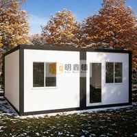 Maison conteneur modulaire préfabriquée détachable, résistante aux tempêtes de sable, en acier industriel, type villa