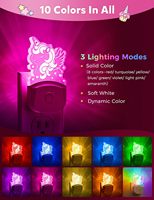 Veilleuse LED RGB 8 couleurs TSINYE à brancher sur prise murale, avec capteur automatique crépuscule-aube, pour la chambre des enfants