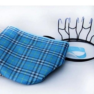 Cesta para bicicleta, accesorio de almacenamiento para bicicleta con soporte para manillar plegable a cuadros multicolor - Product Image 5